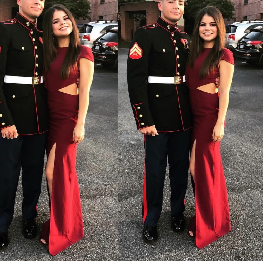 Long Burgundy Cut-Out Cap Sleeve Dress